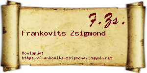 Frankovits Zsigmond névjegykártya